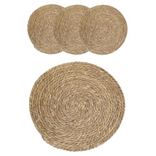 Lade das Bild in den Galerie-Viewer, 4er Set Platzset Stroh Braun