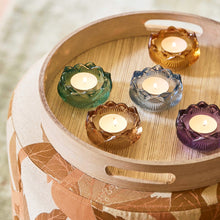 Lade das Bild in den Galerie-Viewer, 4er Set Teelichthalter Glas Tulpe Dekowindlicht Glaswindlicht Windlicht Kerzenhalter