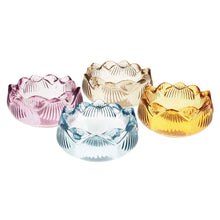 Lade das Bild in den Galerie-Viewer, 4er Set Teelichthalter Glas Tulpe Dekowindlicht Glaswindlicht Windlicht Kerzenhalter