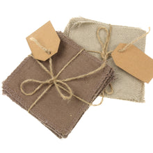Lade das Bild in den Galerie-Viewer, 12er Set Untersetzer Stoff Taupe Beige