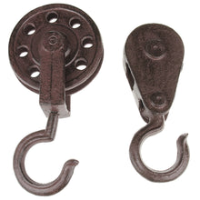 Lade das Bild in den Galerie-Viewer, Garderobenhaken 2tlg. Eisenrolle