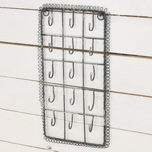 Lade das Bild in den Galerie-Viewer, Wandablage Hakenleiste Grau Metall
