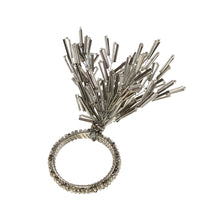 Lade das Bild in den Galerie-Viewer, Serviettenring "Geäst" 2-Set, perlenbesetzt, silber