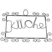 Lade das Bild in den Galerie-Viewer, Metall Draht-Schild Küche