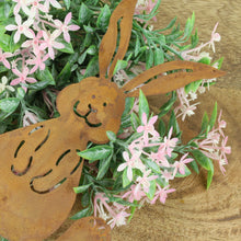 Lade das Bild in den Galerie-Viewer, Pflanzenstecker Rost Osterhase 2er Set