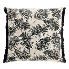 Lade das Bild in den Galerie-Viewer, Kissen Blätter Gold Schwarz 45 x 45 cm