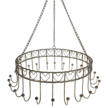 Lade das Bild in den Galerie-Viewer, Kräuterkrone Grau Weiß gekalkt rund