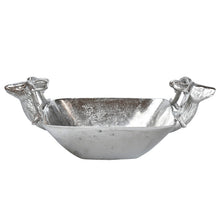 Lade das Bild in den Galerie-Viewer, Dekoschale Hirsch / Rentier Metall Silber
