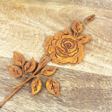 Lade das Bild in den Galerie-Viewer, 2er Set Gartenstecker Rose Rost