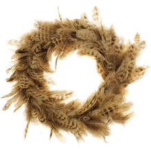 Lade das Bild in den Galerie-Viewer, Federkranz braun 20 cm Feder Dekoration
