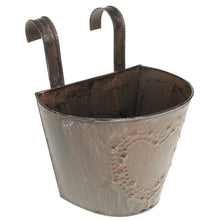 Lade das Bild in den Galerie-Viewer, Balkontopf mit Einsatz Dunkelrost Blech
