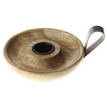 Lade das Bild in den Galerie-Viewer, Kerzenhalter rund Mangoholz