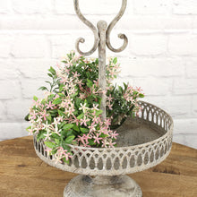 Lade das Bild in den Galerie-Viewer, Etagere Metall Antikgrau