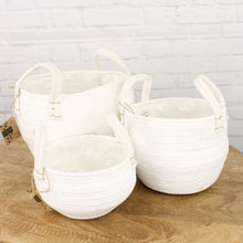 Lade das Bild in den Galerie-Viewer, Pflanzenkorb 3 set - weiß