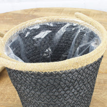 Lade das Bild in den Galerie-Viewer, Blumenampel rund schwarz