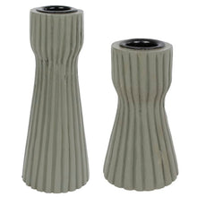 Lade das Bild in den Galerie-Viewer, 2er Set Kerzenleuchter Mangogrün