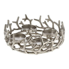 Lade das Bild in den Galerie-Viewer, Adventskranz Geweih Silber