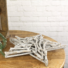 Lade das Bild in den Galerie-Viewer, Holzstern grau/weiß zum Hängen