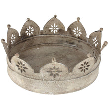 Lade das Bild in den Galerie-Viewer, Krone Metall Groß - Antikgrau