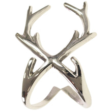 Lade das Bild in den Galerie-Viewer, 6er Set Serviettenring Geweih Silber