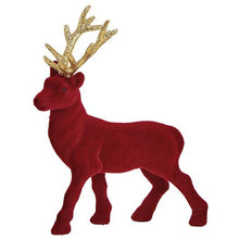 Lade das Bild in den Galerie-Viewer, Hirsch beflockt Bordeaux Gold