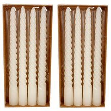 Lade das Bild in den Galerie-Viewer, 8er Set Spiralkerzen Elfenbein