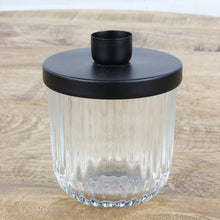 Lade das Bild in den Galerie-Viewer, 2er Set Kerzenhalter zum Dekorieren Glas Schwarz