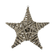 Lade das Bild in den Galerie-Viewer, 2er Set Dekosterne Weide Grau oder Weiß