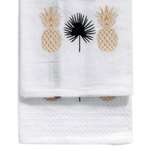 Lade das Bild in den Galerie-Viewer, Küchentücher, 2-Set, Weiß Ananas