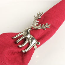 Lade das Bild in den Galerie-Viewer, 6er Set Serviettenring Hirsch Silber