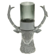 Lade das Bild in den Galerie-Viewer, Kerzenleuchter Rentierkopf Grau
