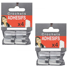 Lade das Bild in den Galerie-Viewer, 8er Set Vitragen Stangen Haken, selbstklebend schwarz oder grau