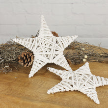 Lade das Bild in den Galerie-Viewer, 2er Set Dekosterne Weide Grau oder Weiß