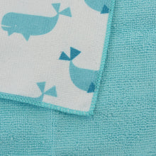 Lade das Bild in den Galerie-Viewer, 3er Set Spültuch Putztuch Türkis Wal