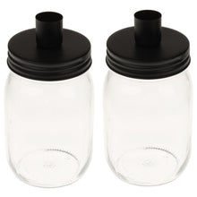 Lade das Bild in den Galerie-Viewer, 2er Set Kerzenhalter Glas Schwarz oder Gold
