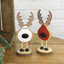 Lade das Bild in den Galerie-Viewer, Holzelch stehend rot&weiß