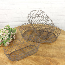 Lade das Bild in den Galerie-Viewer, 3er Set Metallkörbe Braun SML
