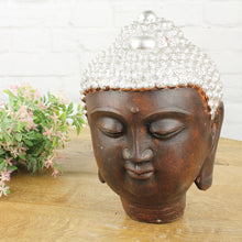 Lade das Bild in den Galerie-Viewer, Buddha Kopf braun Silber