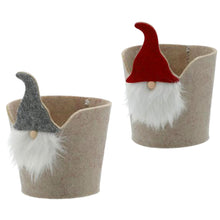 Lade das Bild in den Galerie-Viewer, 2er Set Geschenkkorb Weihnachten klein grau rot