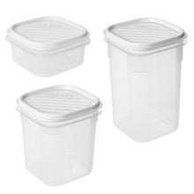 Lade das Bild in den Galerie-Viewer, 3er Set Frischhaltedose weiß 0,3 L, 0,7 L & 1 L