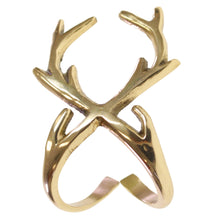 Lade das Bild in den Galerie-Viewer, 6er Set Serviettenring Geweih Gold