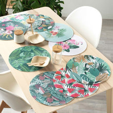 Lade das Bild in den Galerie-Viewer, 4er Set Platzset Dschungel Grün 35 cm