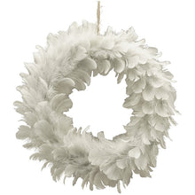 Lade das Bild in den Galerie-Viewer, Federkranz Hellgrau 25 cm