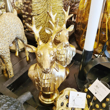 Lade das Bild in den Galerie-Viewer, Hirschbüste Gold 19 cm