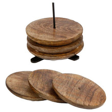 Lade das Bild in den Galerie-Viewer, Untersetzer Mangolholz mit Deckelhalter 6 Stück