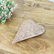 Lade das Bild in den Galerie-Viewer, Herz, altrose, glitzer - zum Hängen