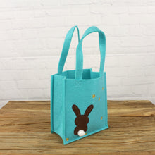 Lade das Bild in den Galerie-Viewer, Osterfilztasche Türkis mit Osterhase