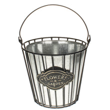 Lade das Bild in den Galerie-Viewer, Pflanzeimer Zink Metall Schwarz