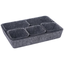Lade das Bild in den Galerie-Viewer, Schubladeneinsatz 8 tlg. Anthrazit Filz