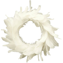 Lade das Bild in den Galerie-Viewer, Federkranz Weiß 20 cm